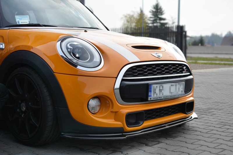Maxton Front Ansatz für MINI COOPER S MK3 vor Facelift 3-Türer (F56) schwarz Hochglanz MC-S-3-56-FD1-G