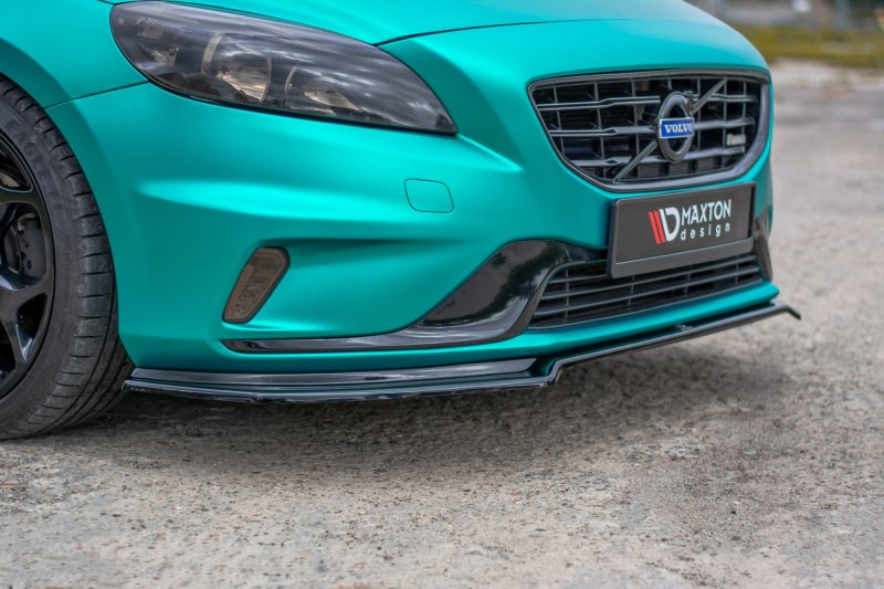 Maxton Front Ansatz für Volvo V40 R-design schwarz Hochglanz VO-V40-2-RDESIGN-FD1-G