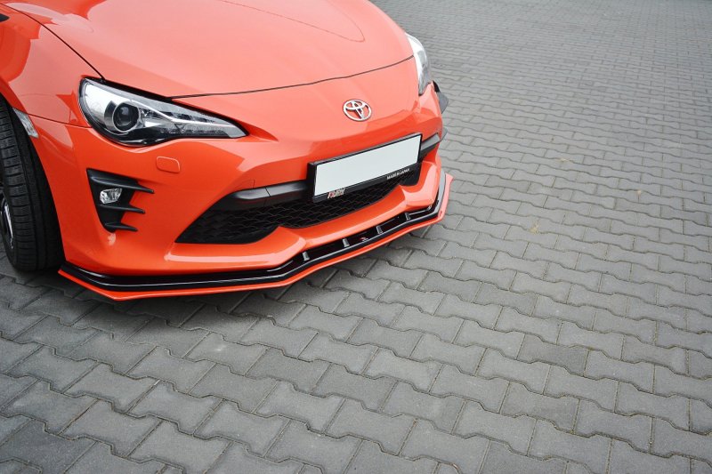 Maxton Front Ansatz V.4 für TOYOTA GT86 FACELIFT schwarz Hochglanz TO-GT86-1F-FD3RRED+FD3-G