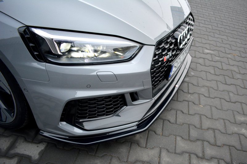 Maxton Front Ansatz V.2 für Audi RS5 F5 Coupe / Sportback schwarz Hochglanz AU-RS5-2-FD2-G