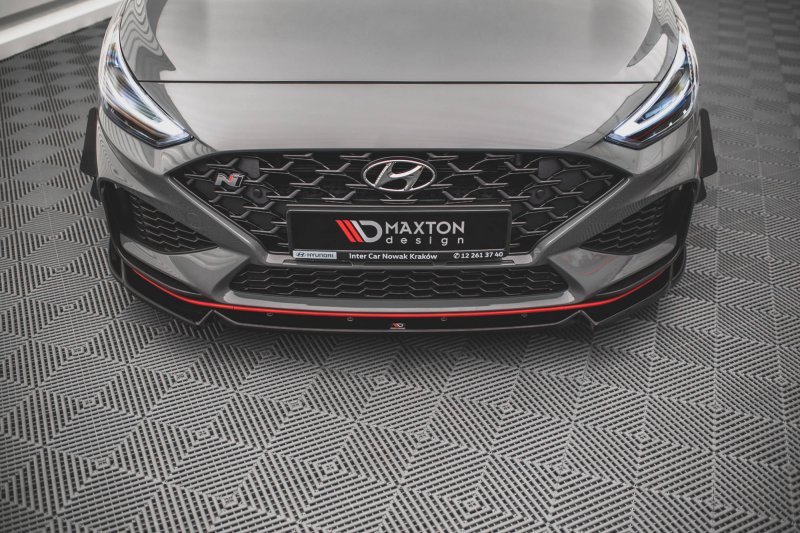 Maxton Front Ansatz V.2 für Hyundai I30 N Hatchback/Fastback Mk3 Facelift schwarz Hochglanz HY-I30-3F-N-FD2-G