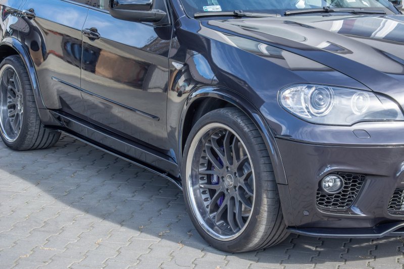 Maxton Seitenschweller Ansatz für BMW X5 E70 Facelift M Paket schwarz Hochglanz BM-X5-70F-MPACK-SD1-G