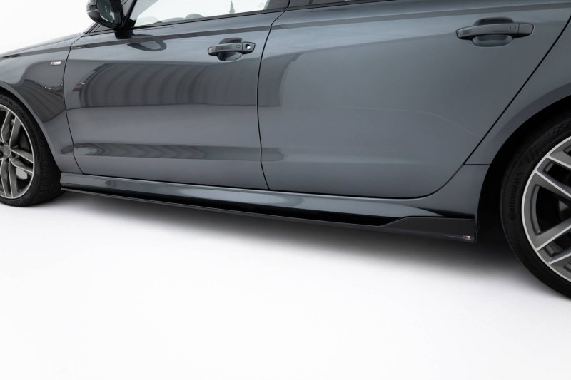 Maxton Seitenschweller Ansatz V.2 Audi A6 / A6 C7 S-line/ S6 C7 Facelift schwarz Hochglanz AU-A6-C7F-SLINE-SD2-G