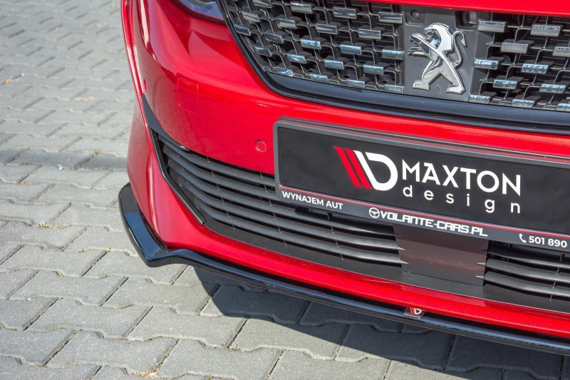Maxton Front Ansatz V.1 für Peugeot 508 Mk2 schwarz Hochglanz PE-508-2-GT-FD1-G