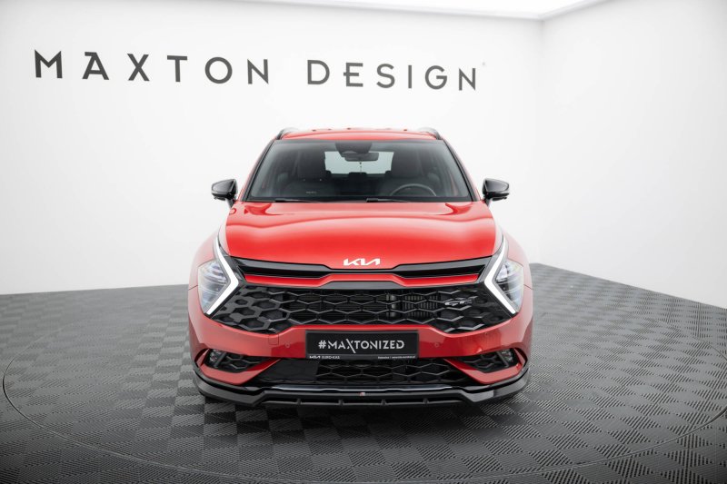 Maxton Front Ansatz V.2 Kia Sportage GT-Line Mk5 schwarz Hochglanz KI-SP-5-GTLINE-FD2G+FD2R-G