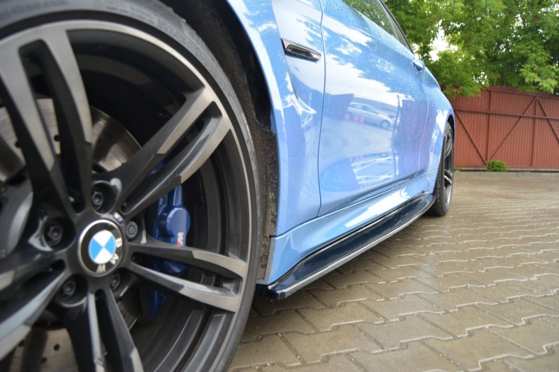 Maxton Seitenschweller Ansatz für BMW M4 F82 schwarz Hochglanz BM-4-32-M-SD1-G
