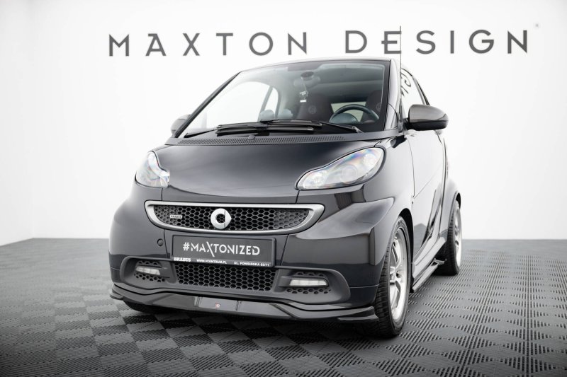 Preview: Maxton Front Ansatz Brabus Smart Fortwo C451 Facelift schwarz Hochglanz BR-SM-FT-451-FD1-G