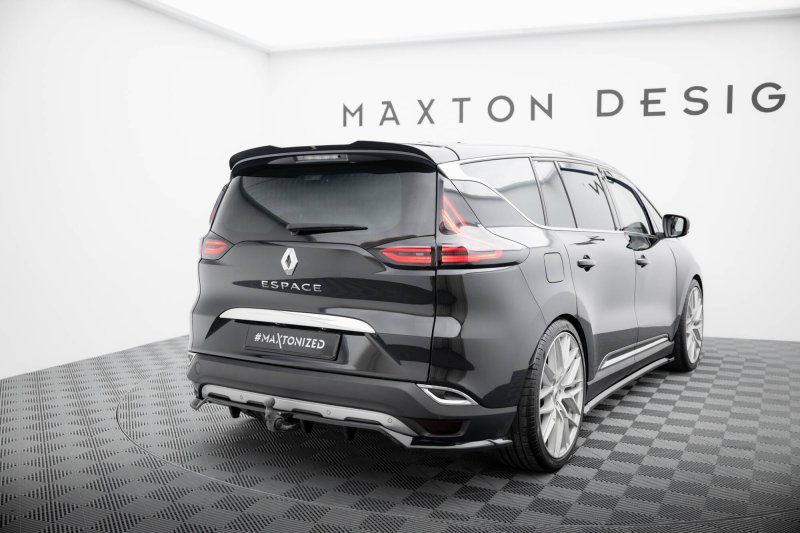 Maxton Mittlerer Cup Diffusor Heck Ansatz Renault Espace Mk5 Facelift schwarz Hochglanz RE-ES-5F-RD1G+RD2-G