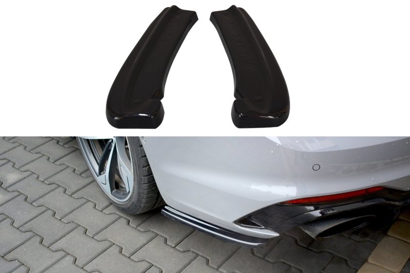 Maxton Heck Ansatz Flaps Diffusor für Audi RS5 F5 Coupe  schwarz Hochglanz AU-RS5-2-RSD1-G