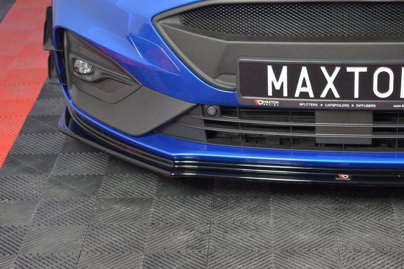 Maxton Front Ansatz V.5 für Ford Focus ST / ST-Line Mk4 schwarz Hochglanz FO-FO-4-STLINE-FD5-G