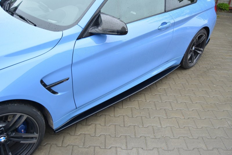 Maxton Seitenschweller Ansatz für BMW M4 F82 schwarz Hochglanz BM-4-32-M-SD1-G