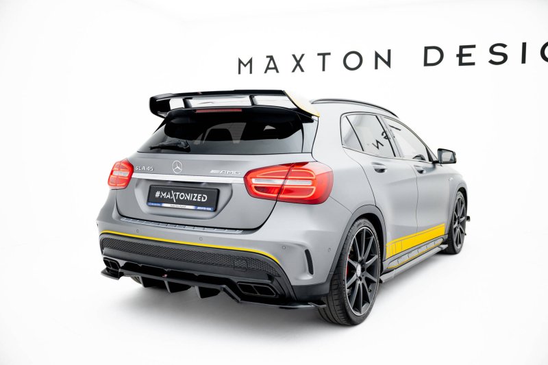 Maxton Mittlerer Cup Diffusor Heck Ansatz V.2 Mercedes-Benz GLA 45 AMG X156 schwarz Hochglanz ME-GLA-156-AMG-RD3G+RD4-G