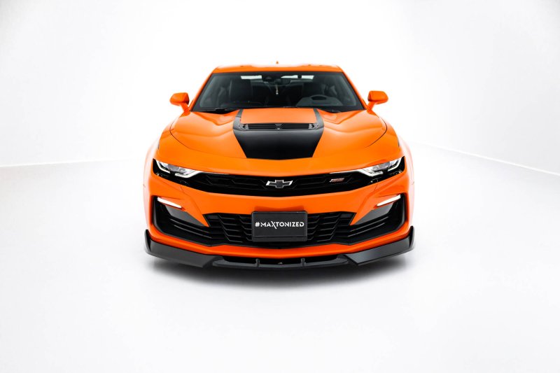 Maxton Front Ansatz V.2 Chevrolet Camaro SS Mk6 Facelift schwarz Hochglanz CH-CA-6F-SS-FD2-G