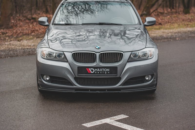 Maxton Front Ansatz V.2 für BMW 3er E90/E91 Facelift schwarz Hochglanz BM-3-91-FD1-G