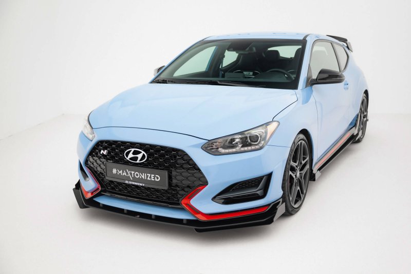 Maxton Front Flaps Hyundai Veloster N Mk2 schwarz Hochglanz HYVE2NCNC-FSF1-G