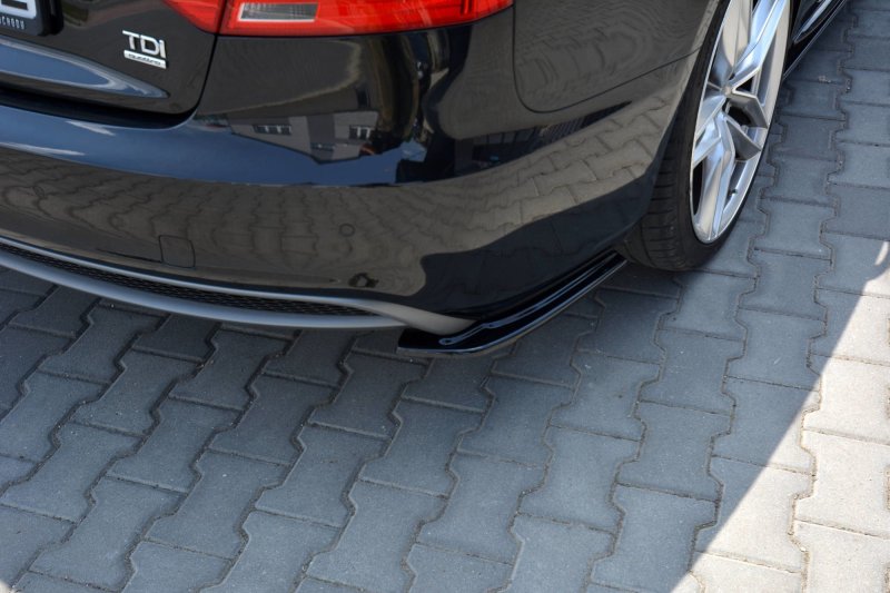 Maxton Heck Ansatz Flaps Diffusor für Audi A5 S-Line 8T FL Sportback  schwarz Hochglanz AU-A5-1F-SLINE-SB-RSD1-G