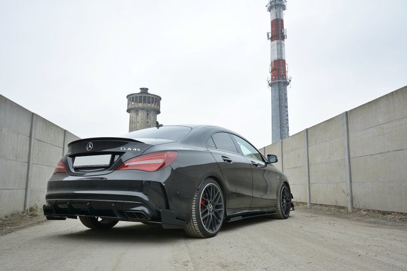 Preview: Maxton Sport Heck Ansatz Flaps Diffusor für Mercedes CLA A45 AMG C117 Facelift ME-CLA-117F-AMG-CNC-RSD1