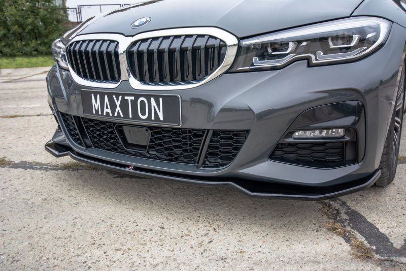 Maxton Front Ansatz V.2 für BMW 3er G20 M Paket schwarz Hochglanz BM-3-20-MPACK-FD2-G