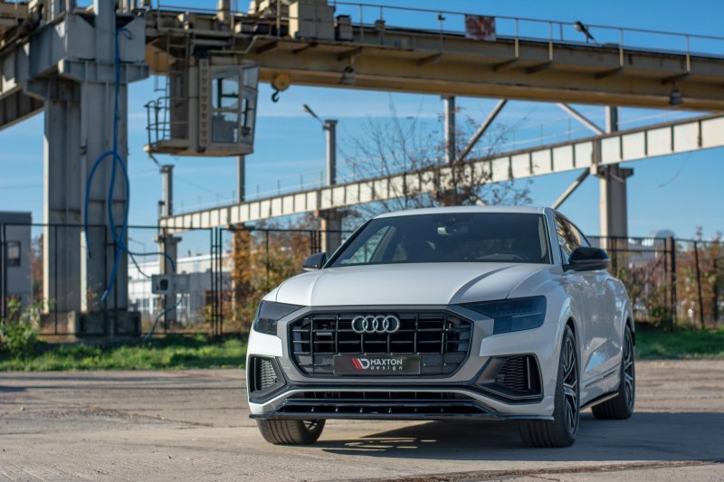 Maxton Front Ansatz für  Audi Q8 S-line schwarz Hochglanz AU-Q8-1-SLINE-FD1G+FD1R-G