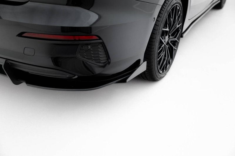 Maxton Street Pro Heckschürze + Flaps Audi A3 Limousine 8Y schwarz Hochglanz AUA38YSCNC-RS1B+BRBI+RSF1-G