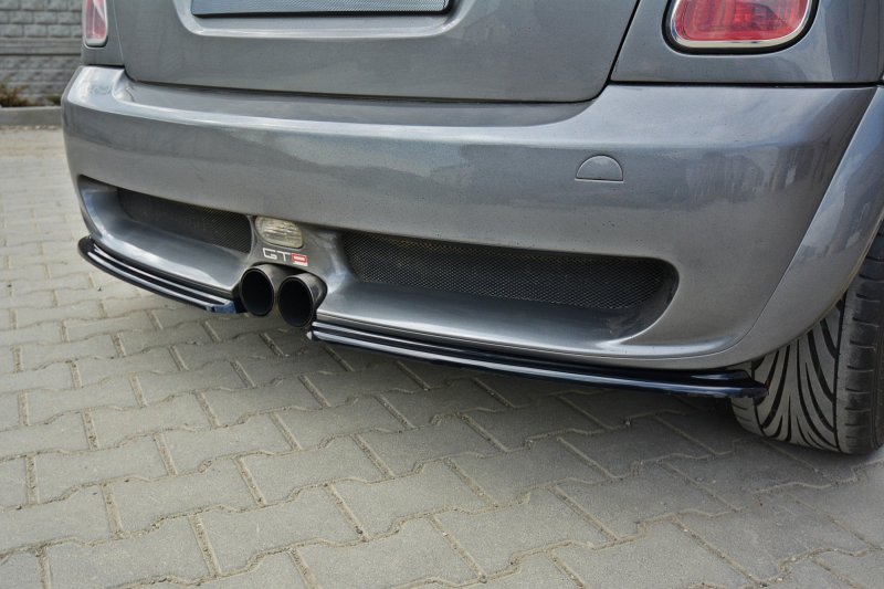 Maxton Heck Ansatz Flaps Diffusor für MINI R53 COOPER S JCW schwarz Hochglanz MC-S-1-53-JCW-RSD1-G