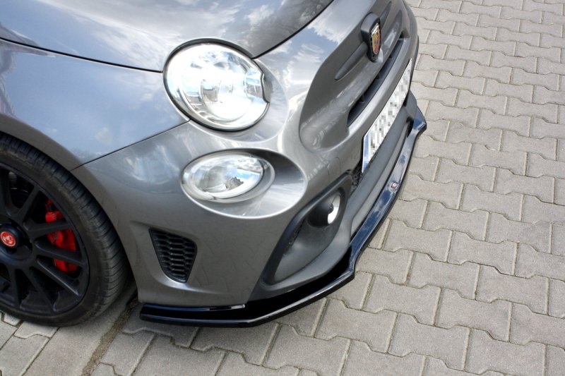 Maxton Front Ansatz für FIAT 500 ABARTH MK1 FACELIFT schwarz Hochglanz FI-500-1F-AB-FD1-G