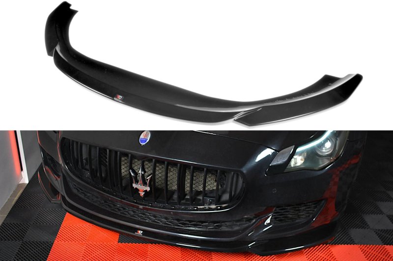 Maxton Front Ansatz für MASERATI QUATTROPORTE MK.6 vor Facelift schwarz Hochglanz MS-QP-6-FD1-G