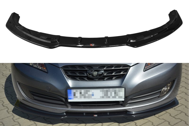 Maxton Front Ansatz für HYUNDAI GENESIS COUPÉ MK.1  schwarz Hochglanz HY-GE-1-C-FD1-G