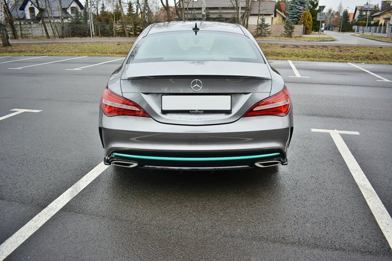 Maxton Heck Ansatz Flaps Diffusor für Mercedes CLA C117 AMG-LINE FACELIFT schwarz Hochglanz ME-CLA-117F-AMGLINE-RSD1-G