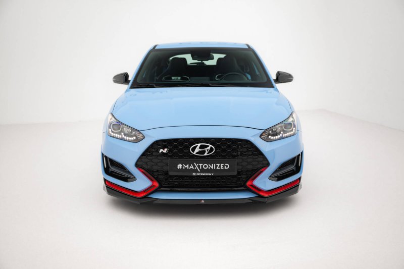 Maxton Front Ansatz V.1 Hyundai Veloster N Mk2 schwarz Hochglanz HY-VE-2-N-FD1-G