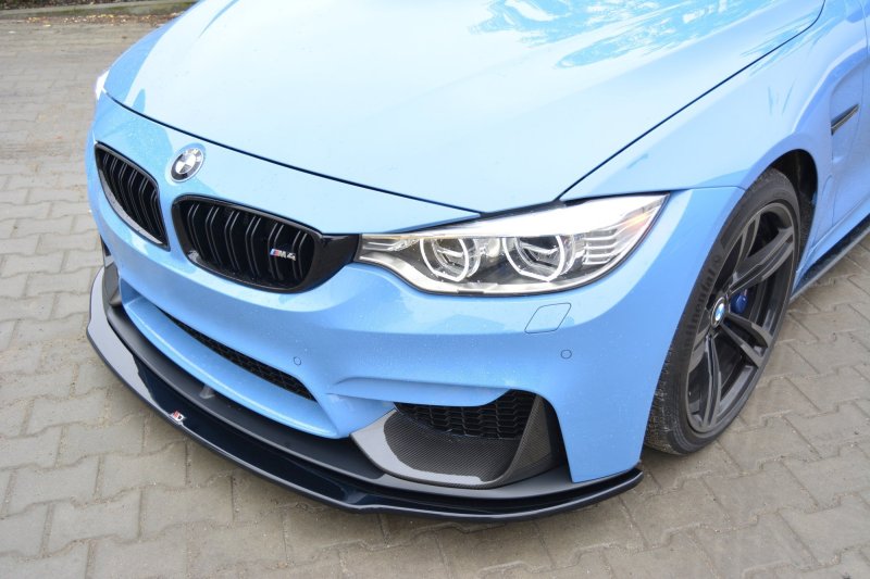 Maxton Front Ansatz passend für  BMW M4 F82 M-performance schwarz Hochglanz BM-4-32-M-MPFC-FD1-G