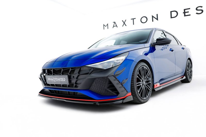 Maxton Front Ansatz V.1 Hyundai Elantra N Mk7 schwarz Hochglanz HY-EL-7-N-FD1-G