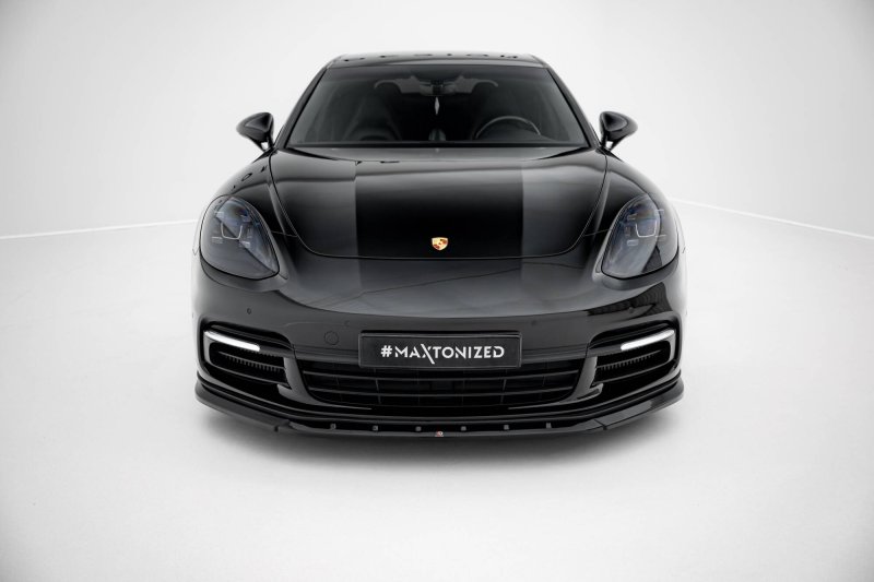 Maxton Front Ansatz V.1 Porsche Panamera E-Hybrid / Panamera 4S 971 schwarz Hochglanz PO-PA-971-H-FD3-G