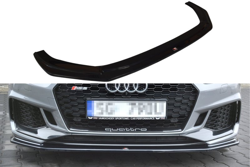 Maxton Front Ansatz V.2 für Audi RS5 F5 Coupe / Sportback schwarz Hochglanz AU-RS5-2-FD2-G