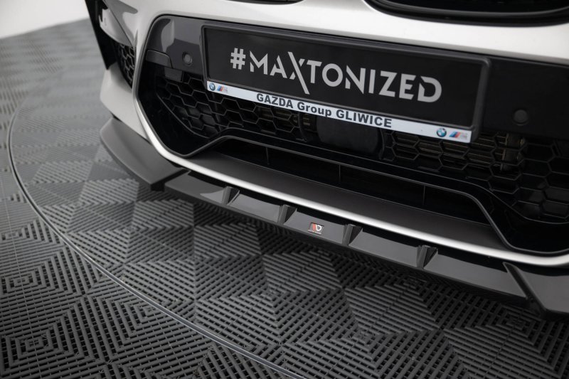 Maxton Front Ansatz V.1 BMW X4 M F98 schwarz Hochglanz BM-X4M-F98-FD1-G