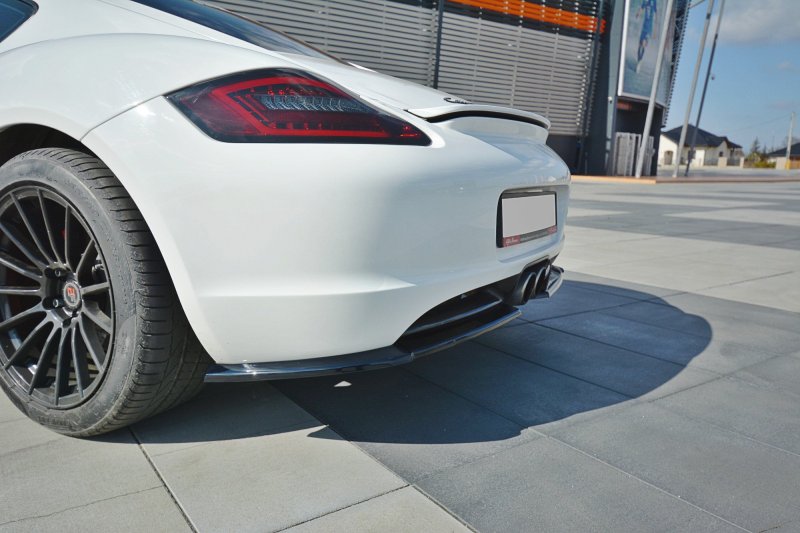 Maxton Heck Ansatz Flaps Diffusor für PORSCHE CAYMAN S 987C  schwarz Hochglanz PO-CA-S-987-RSD1-G
