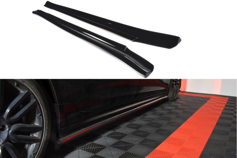 Maxton Seitenschweller Ansatz für MASERATI QUATTROPORTE MK.6 vor Facelift Carbon Look  MS-QP-6-SD1-C