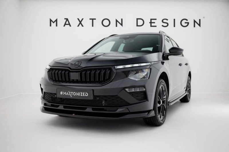 Maxton Front Ansatz V.1 Skoda Kamiq Monte Carlo Mk1 Facelift schwarz Hochglanz SK-KM-1F-MC-FD1-G