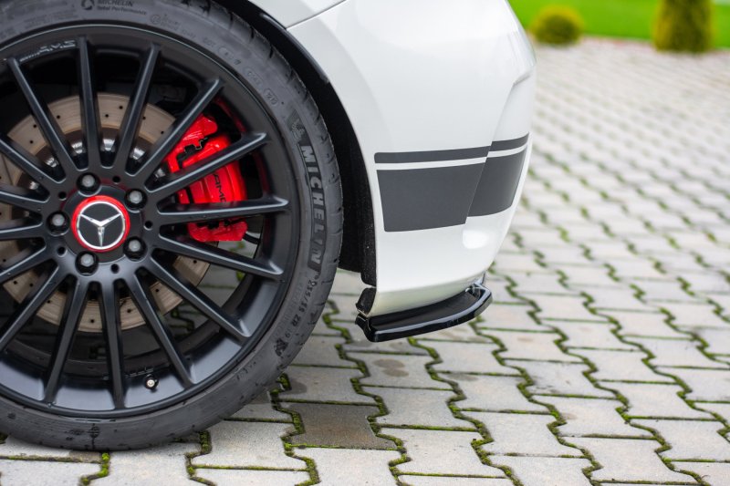 Preview: Maxton Heck Ansatz Flaps Diffusor für Mercedes A45 AMG W176 schwarz Hochglanz ME-A-176-AMG-RSD1-G