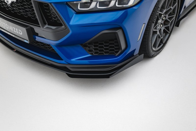 Maxton Front Flaps Ford Mustang GT Mk7 schwarz Hochglanz FOMU7GTCNC-FSF1-G