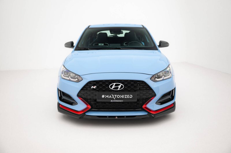 Maxton Front Ansatz V.2 Hyundai Veloster N Mk2 schwarz Hochglanz HY-VE-2-N-FD2-G