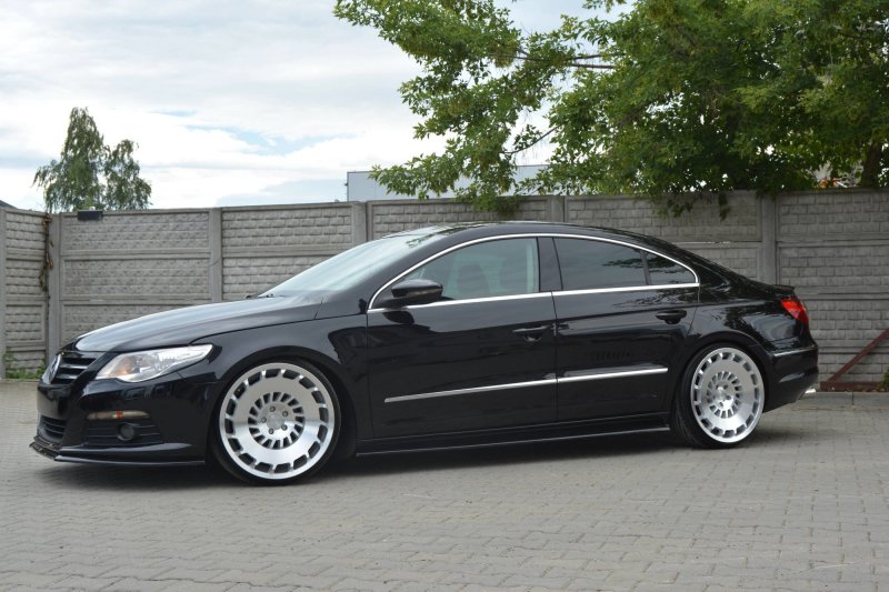 Maxton Seitenschweller Ansatz für VW PASSAT CC STANDARD schwarz Hochglanz VW-PA-CC-SD1-G