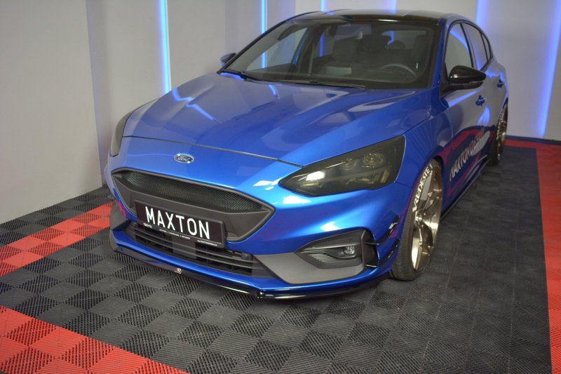 Maxton Front Ansatz V.3 für Ford Focus ST / ST-Line Mk4 schwarz Hochglanz FO-FO-4-STLINE-FD3-G