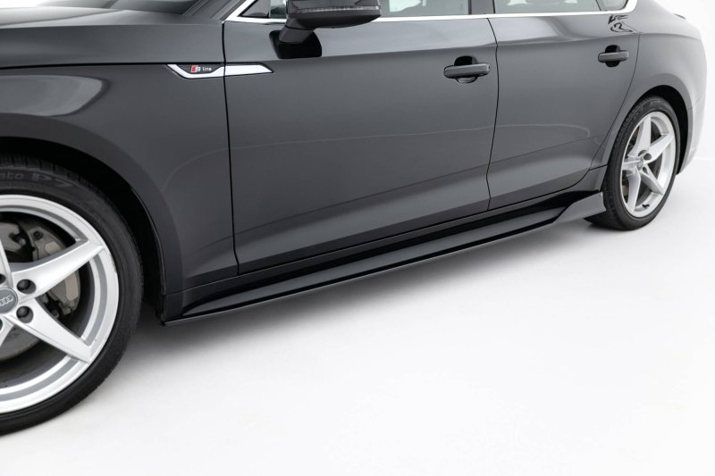 Maxton Seitenschweller Ansatz Audi S5 / A5 S-Line Sportback F5 schwarz Hochglanz AU-S5-2-SB-SD1-G