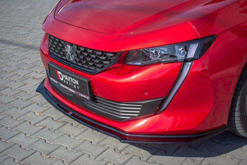 Maxton Front Ansatz V.2 für Peugeot 508 Mk2 schwarz Hochglanz PE-508-2-GT-FD2-G