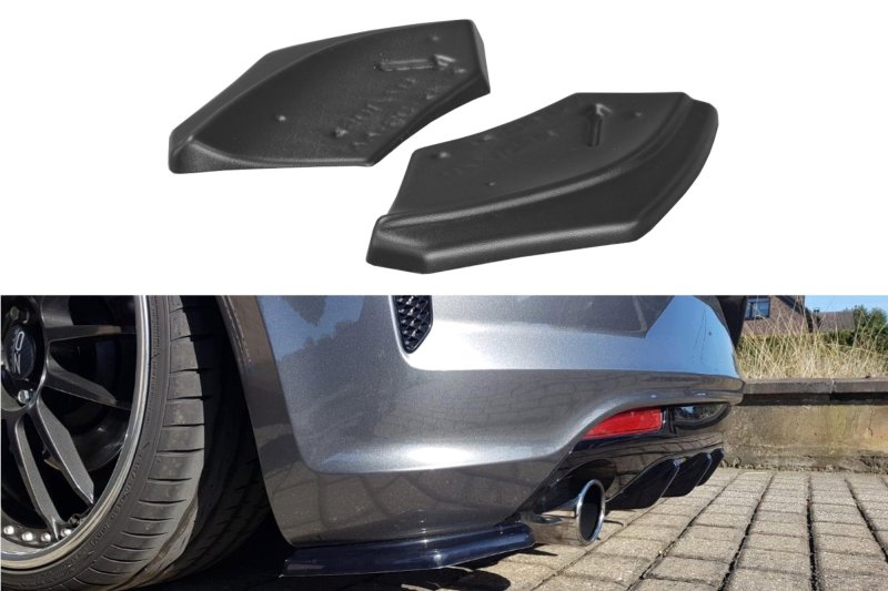 Maxton Heck Ansatz Flaps Diffusor für VOLKSWAGEN SCIROCCO MK.3 R FACELIFT schwarz Hochglanz VW-SC-3F-R-RSD1-G
