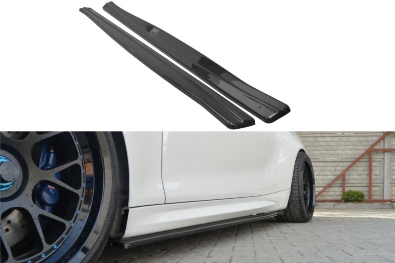 Maxton Seitenschweller Ansatz für BMW M2 F87 COUPÉ schwarz Hochglanz BM-2-87-M-SD1-G
