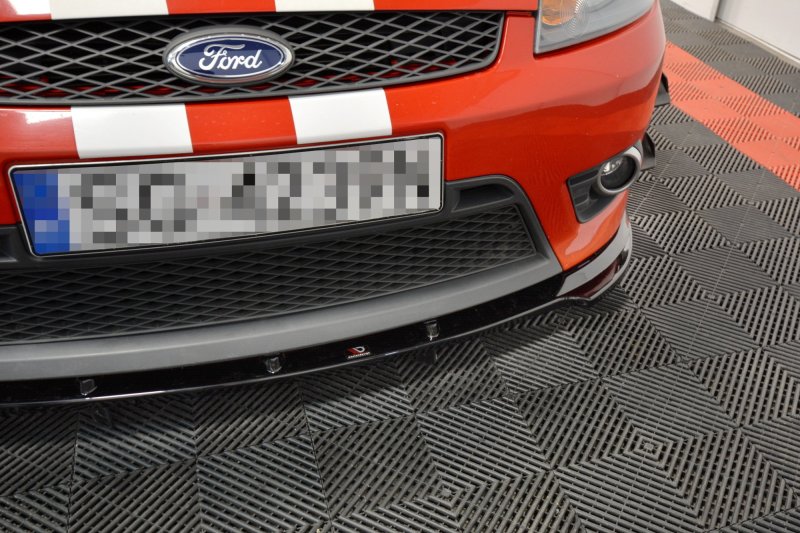 Maxton Front Ansatz V.1 für Ford Fiesta ST Mk6 schwarz Hochglanz FO-FI-6-ST-FD1-G