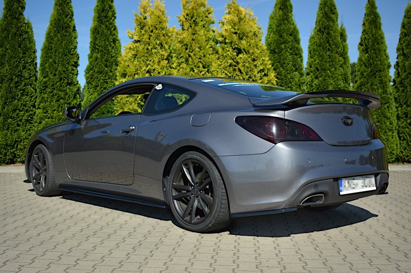 Maxton Seitenschweller Ansatz für HYUNDAI GENESIS COUPÉ MK.1 schwarz Hochglanz HY-GE-1-C-SD1-G
