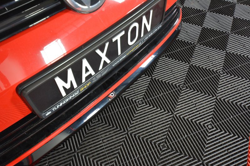 Maxton Front Ansatz V.6 für VW Golf 7 R / R-Line Facelift schwarz Hochglanz VW-GO-7F-R-FD6-G